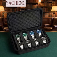 YACHENG Watch Storage Box, Hard Shell 8/ 15 Slot Watch Display Box, Case Box Shockproof Black Zipper