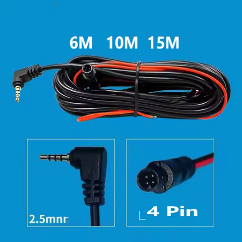 4-pin 5-pin streaming media rearview mirror rear camera extension line 2.5mm jack reversing image ex