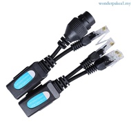 wonderpakea1 RJ45 Ethernet Cable Combiner Splitter Kit RJ45 Combiner POE Adapter 1Pair