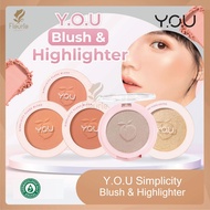 YOU Blush & Highlighter - Simplicity Flush Blush Simplicity Gluam Highlighter/ Sparkling YOU Illumin