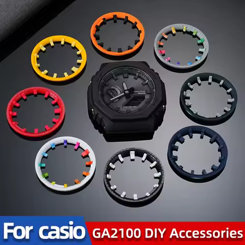 Luminous Dial Ring for Casioak GA2100 Watch, DIY Hour Marker Scale Index Mod Kit, Replacement Bezel,