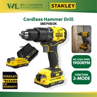 STANLEY SBD715D2K 20V Fatmax Brushless Hammer Drill With 2.0ah Battery x2 &amp; Charge x1 / cordless drill mesin tebuk