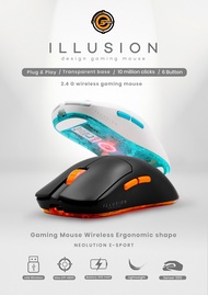 Neolution E-Sport Gaming Mouse ILLUSION เมาส์เกมมิ่ง เมาส์เล่นเกมส์ไร้สาย น้ำหนักเบา มี 6 ปุ่ม