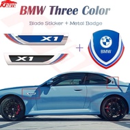 BMW X1 Car Door Side Label Fender Metal Sticker Stainless Steel Leaf Panel Sticker 3D Car Metal Body Sticker Triangle Window Sticker For E84 F48 Lci U11 M Power XDriver Accessories