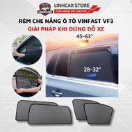 Vinfast VF3 Magnetic Sun Shades - Set of 4 Thick Black Fabric Panels Standard Car Form, Effective UV