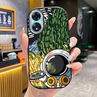 เคสสําห OPPO A58 5G A78 5G A58X 5G A1X A2X 5G A58 4G เคสโทรศัพท์กลมและอ้วนนักบินอวกาศเสื้อแจ็กเก็ตผ้