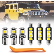 nsautolighting 19pcs White LED Interior Light Bulb Kit for Hummer H2 2003-2009, Map Dome Glove Box L