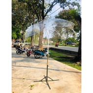 PAYUNG BULAT TRANSPARENT 5 KAKI CANVAS TRANSPARENT UV PAYUNG BULAT PASAR MALAM