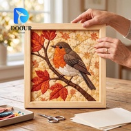 DOOUR Fabric Mosaics Kit, Handmade Cut Cloth Kinusaiga Fabric Art Kit, Creative No-Sew Design Premiu