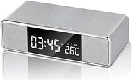 MMLLZEL Digital Alarm Clock with Charging Speakers FM Radio Dimmable Alarm Clock