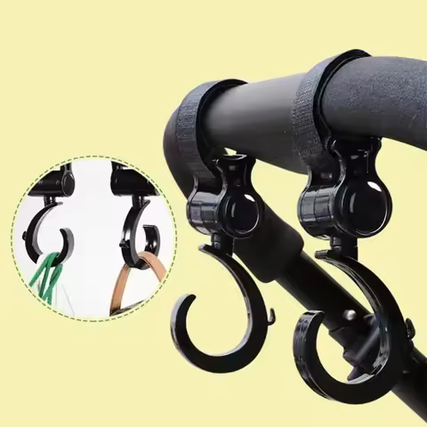 2-Pack Heavy Duty Stroller Hooks – Universal Bag Holders for Pram, Wagon, Cart & Pushchair