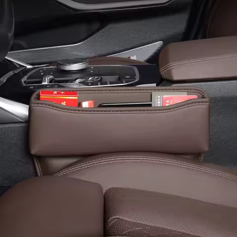 Car Seat Gap Filler Storage Key Card Cup Pocket Phone Holder Multifunctional Box For Ford Mustang Ec