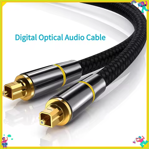 1PCS Digital Optical Audio Cable Toslink Fiber for Soundbar 5.1 7.1 Dolby SPDIF Compatible with Ampl