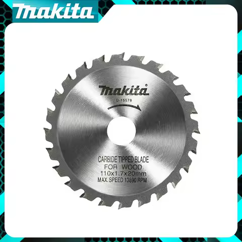 Makita D-15578 TCT Circular Saw Blade For Wood 110mm (4 3/8" x 24T) Sharp Quick Cutting Durable Powe