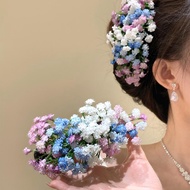 Gypsy Simulated Flower Clips Starry Sky Flower Hair Clip Princess Dress Hairpin Women's Hair Accesso