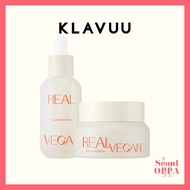 [Klavuu] Real Vegan Collagen Ampoule 30ml, Cream 50ml Elastic Wrinkle Mild Skincare Facial Moisturizer Serum Moisturiser Face Skincare Ampule