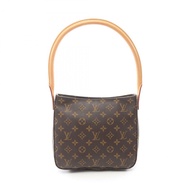 路易威登 Looping MM 單肩包 M51146 Monogram 皮革棕色二手 LV