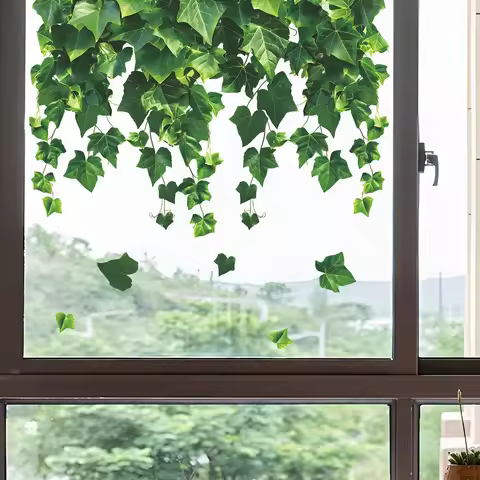 1PCS Small Fresh Green Vine Glass Window Home Landscaping Decoration Electrostatic Uv Window Sticker