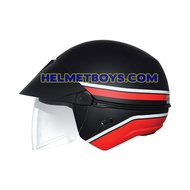 GPR AEROJET Shorty Motorcycle Helmet G2 matt black REDLINE PSB approved