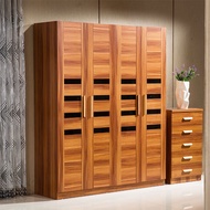 Four-door Wardrobe Modern Integrated Closet Bedroom Furniture Large Wardrobe Combination Flat Door W