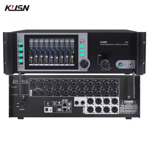 18/24 Channel 7 Inch Touchscreen Rack Mount Professional Digital Mixer 18 channel Wifi DSP Audio Mix