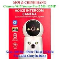 Camera wifi Yoosee 2 mắt 12 MP FNKvision 360 độ Theo dõi & Cảnh báo chuyển động Xem đêm có màu Đàm t