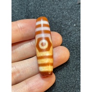 Tibetan Dzi with 3 red core eyes, size 4.1cm, feng shui stone
