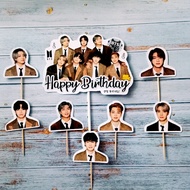 A set of BTS Fiesta BTS Festa theme birthday cake decoration cake topper