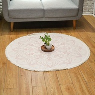 Round Rug/ Bohemian Motif Carpet Round Floor Mat D120