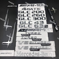 ZC Mercedes Benz logo glc200 260 300 43 63 word sticker amg4matic tail logo v8biturbo side logo