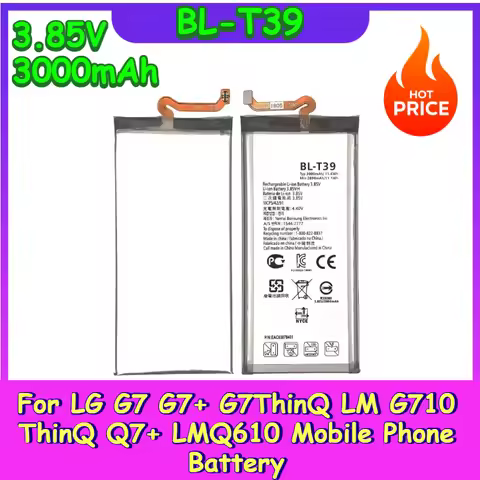 New High Quality Mobile Phone Battery BL-T39 3.85V 3000mAh for LG G7 G7+ G7ThinQ LM G710 ThinQ Q7+ L