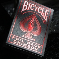 Bicycle Rider Back Crimson Luxe Red Playing Cards [Ship in 2 days!]