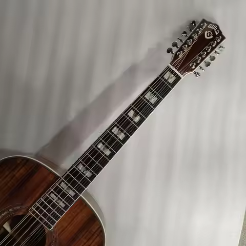 koa guitar,12-string acoustic electric 43 inches ,professional jumbo guitar F512 Guild with 3 knobs 