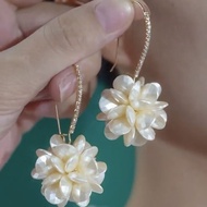 Premium Earrings Flower Design Niche Summer Super Fairy Pearl V 1 E 9m