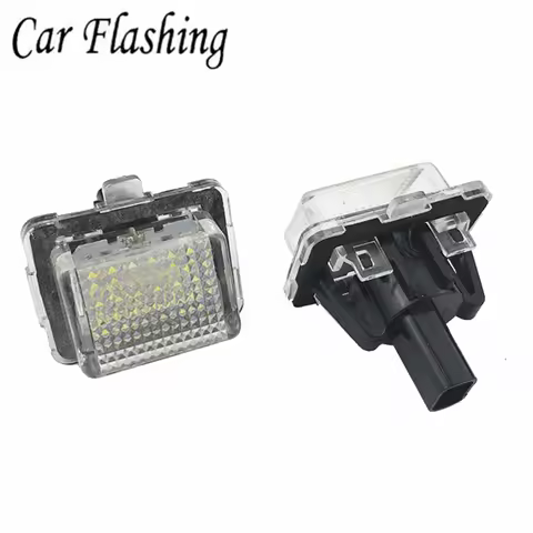Car Flashing 2PCS LED License Number Plate Light for Benz W204/W205/W216/W218/W212/W221/W231/W222/CL