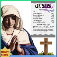 Spanish Jesus Paid It All Gospel Tracts Non-Fade Pocket Little Jesus Bible Christian Tracts for Men 