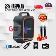 Harpman  6.5" Portable Speaker PA System (W / 1.H.H / Bluetooth / USB / LED) X50