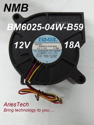 Projector fan NMB-MAT BM6025-04W-B59-Wire 60x60x25mm 12V 18A blower fan kipas untuk projector coolin