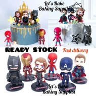 Marvel Avenger cake topper decoration toy superhero figurine iron man superman hulk captain america batman