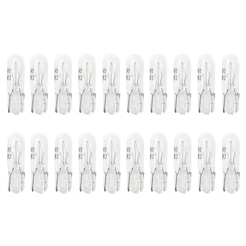 20Pcs Halogen T5 W2W Bulb 12V Car Instrument Lights Dashboard Bulb Auto Interior Warnning Light