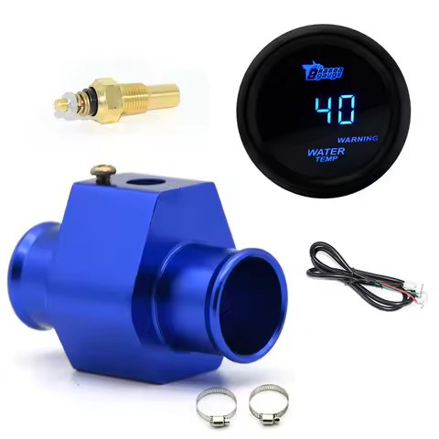 2'' 52MM Car Digital Blue Led Water Temperature Gauge 40-150℃ With Water Temp Joint Pipe Sensor Adap