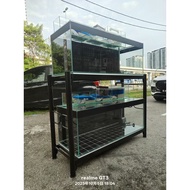 Long Top Filter Aquarium Set L4'xW1.5'xH1.5' (Double Layer)