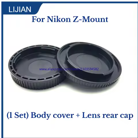 NEW 2-in-1 Lens Body Cap + Rear Cover Black for Nikon Z Mount Z5 Z6 Z7 Z6II Z7II Z8 Z9 Z30 Z50 ZFC e