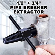 1/2”& 3/4” Pipe Extractor Set Remover Broken Pipe Extractor Remover DIY Screw Extractor Pipe Extract