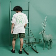 UNKL347 White T-Shirt Combed Material Simple OUNA Motif