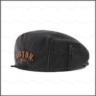 HK2 Children Denim Flat Cap With BOSTON Embroidery Adjustable Strap Four Colors Kids Casual Hat KH2