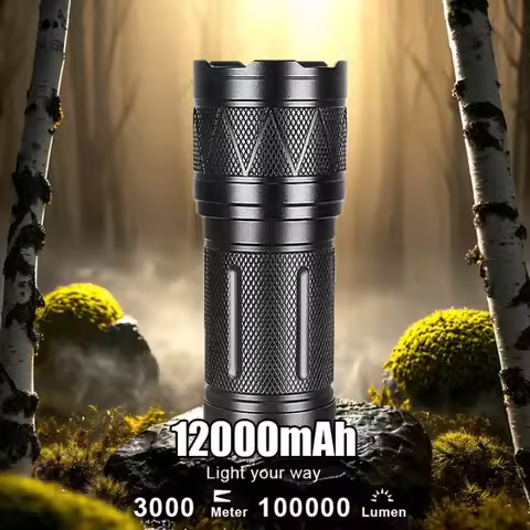 12000MAH Portable Rechargeable Led Lamp 1000000LM Hunting Acessories Tactical Flashlight Laser Point