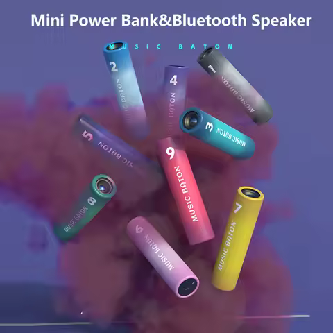 Bluetooth Speaker Power Bank 3000mAh Portable Charger External Battery Pack for iPhone 16 X Samsung 