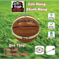 GERU STAR Federation No.7 Basketball – Genuine GERU STAR (with ball pump and mesh bag)