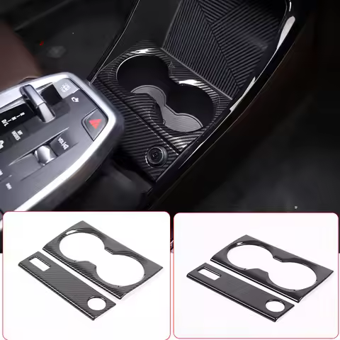 For BMW X1 U11 2023+ ABS Carbon Fiber/Black Car Center Control Water Cup Holder Scratch Resistant Pa